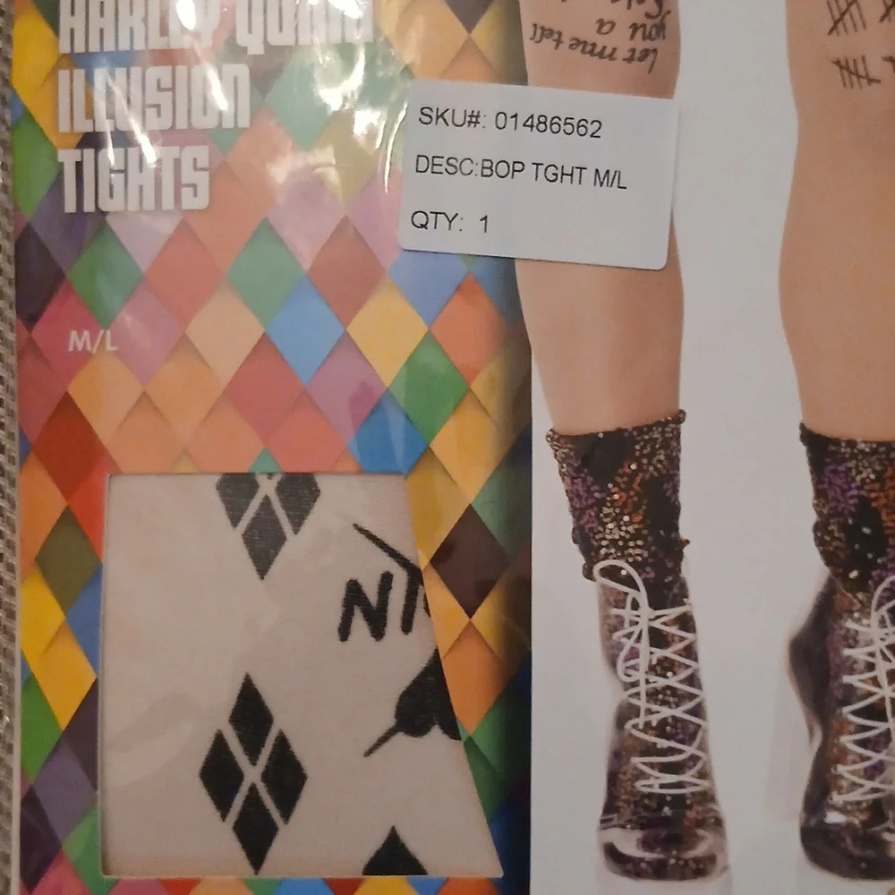 Harley Quinn Birds Of Prey Illusion Tights